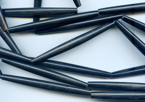 Black Horn Hair Pipes Bead BHN10-30