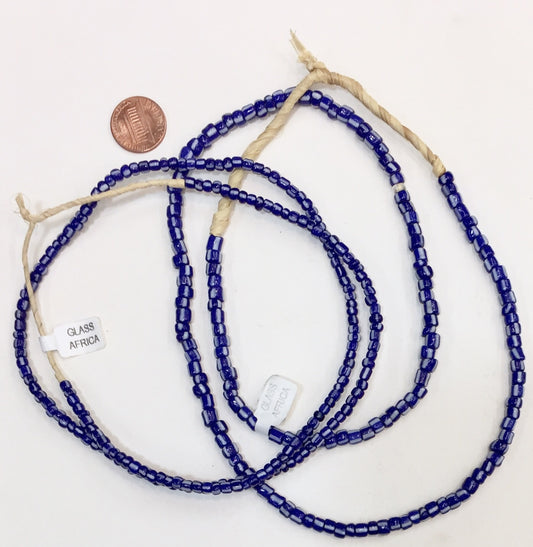 Ghanaian Glass Bead - Small - Blue